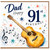 Dad 91st Birthday Card, Guitar and Music Design