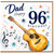Dad 96th Birthday Card, Musical Guitar Birthday Card for Dad
