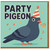 Party Pigeon Birthday Card - Funny Bird Wearing Party Hat and Blower with Confetti, Cheeky Celebration for Friends, Him or Her