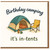 Funny Birthday Card - Camping Pun 'It's In-Tents' Tent and Chair Illustration for Outdoor Lovers, Campers, Hikers, Friends or Family