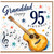 Granddad 95th Birthday Card, with Guitar and Music Notes
