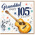 Granddad 105th Birthday Card, Music Theme Guitar Birthday Card for Grandad