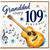 Granddad 109th Birthday Card, Guitar Music Themed Happy 109th Birthday Card