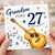 Grandson 27th Birthday Card, Guitar and Music Notes Design