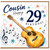 Cousin 29th Birthday Card, Guitar Music Design Happy Birthday Card