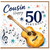 Cousin 50th Birthday Card, Musical Guitar Birthday Card for Cousin