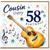 Cousin 58th Birthday Card, Musical Guitar Happy Birthday Card