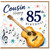 85th Birthday Card for Cousin, Musical Guitar Design