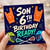 Son 6th Birthday Card - Lacrosse Sports Design