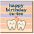 Funny Tooth Pun Birthday Card - Happy Birthday Cu-tee - Cute Kawaii Teeth with Hearts - For Him or Her, Dentist, Dental Hygienist, Orthodontist