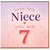 7th Birthday Card for Niece, Lovely Little Niece You Are 7 Birthday Card