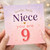 Niece 9th Birthday Card