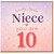 10th Birthday Card for Niece, Lovely Little Niece You Are 10