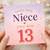 13th Birthday Card for Niece