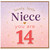 Niece 14th Birthday Card, Lovely Little Niece You Are 14