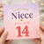 Niece 14th Birthday Card, Lovely Little Niece You Are 14