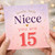 15th Birthday Card for Niece, Lovely Little Niece You Are 15
