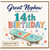 Great Nephew 14th Birthday Card, Skateboard Birthday Card for Nephew