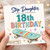 Step Daughter 18th Birthday Card, Skateboard Design Birthday Card