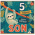 5th Birthday Card for Son, Cute Sloth Happy Birthday Card
