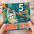 5th Birthday Card for Great Niece, Cute Sloth Tropical Birthday Card