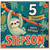 Step Son 5th Birthday Card, Cute Sloth Jungle Birthday Card