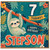 Step Son 7th Birthday Card, Cute Sloth 7 Today Birthday Card
