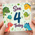 Son 4th Birthday Card, Cute Dinosaur Birthday Card