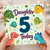 5th Birthday Card for Daughter, Cute Dinosaur Daughter 5 Today Card