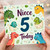Niece 5th Birthday Card, Cute Dinosaur Birthday Card