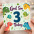 God Son 3rd Birthday Card, 3 Today Dinosaur Card