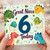 6th Birthday Card for Great Niece, Cute Dinosaur Card