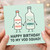Funny Birthday Card for Friend - Cute Vodka Bottles Holding Hands - ‘Happy Birthday to My Vod Squad’ Pun - Boozy Party Card for Best Mate, Him or Her