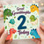 2nd Birthday Card for Great Granddaughter, Dinosaur Birthday Card