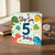 Step Son 5th Birthday Card, Cute Dinosaur Birthday Card