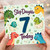 Step Daughter 7th Birthday Card, Dinosaur Birthday Card