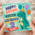 2nd Birthday Card for God Daughter, Cute Dinosaur Birthday Card