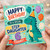 Step Daughter 6th Birthday Card, Cute Dinosaur Happy Birthday Card