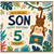 Son 5th Birthday Card, Special Son Happy Birthday Jungle Monkey Card