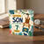 7th Birthday Card for Son, Cute Monkey Jungle Birthday Card