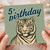 5th Birthday Card - Tiger Illustration for Kids - Bold '5th birthday' Script on Green - Animal Theme Children's Birthday Card