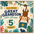 Great Grandson 5th Birthday Card, Jungle Monkey Happy Birthday Card