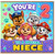 Niece 2nd Birthday Card, Cute Puppies Design