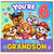 6th Birthday Card for Grandson, Cute Puppy Rescue Heroes Card