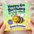 Great Grandson 4th Birthday Card, Happy 4th Birthday to a Bee - rilliant Great Grandson