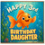 3rd Birthday Card for Daughter, Cute Underwater Fish Birthday Card
