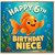 6th Birthday Card for Niece, Cute Underwater Fish Birthday Card