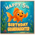 Granddaughter 5th Birthday Card, Cute Goldfish Underwater Birthday Card