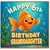 Granddaughter 6th Birthday Card, Cute Underwater Goldfish Birthday Card