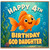 God Daughter 4th Birthday Card, Happy Birthday Goldfish Underwater Design